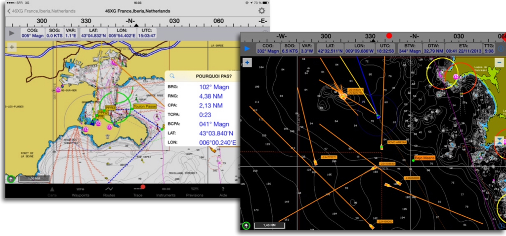 AIS avec iNavX