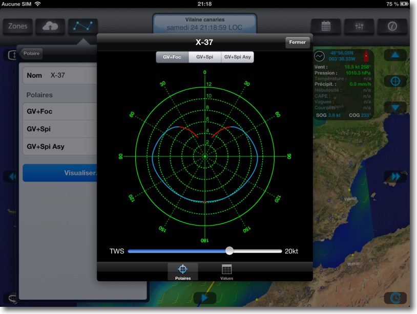 iPolar dans Weather4D PRO