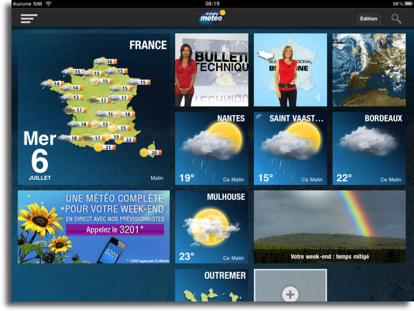 la chaine météo iPad