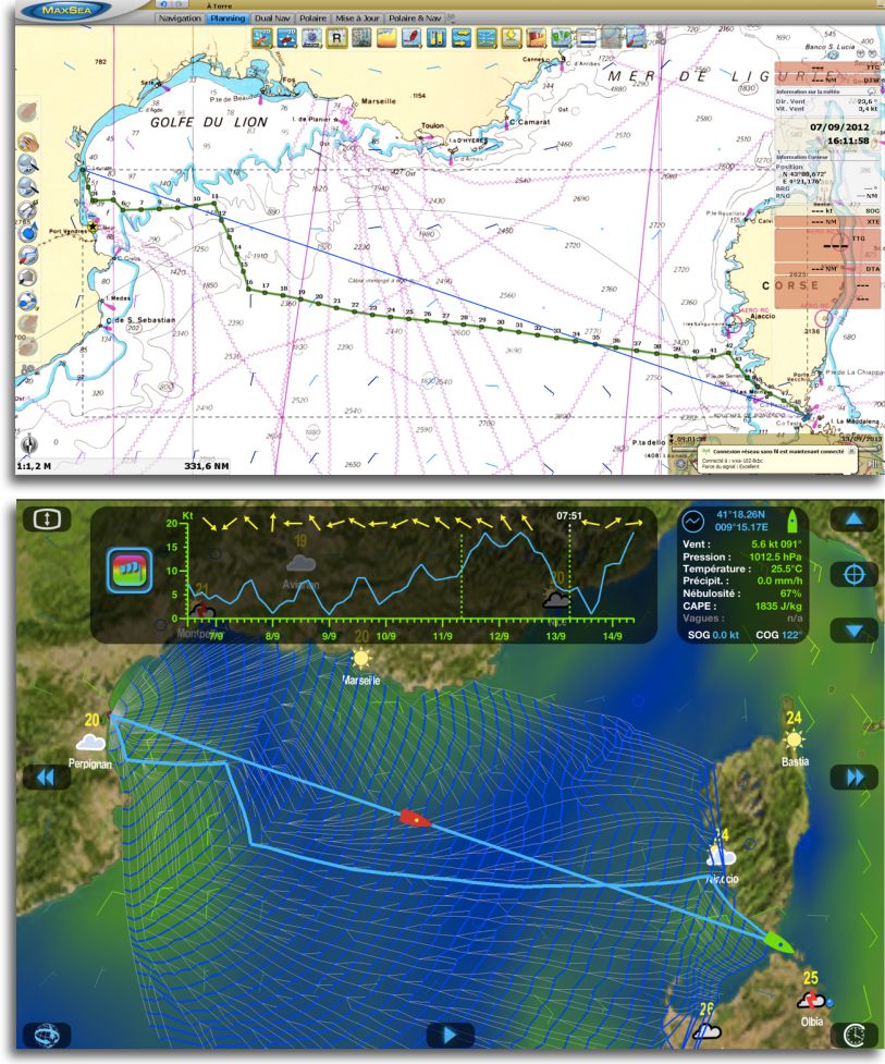 routage w4d pro versus maxsea time zero